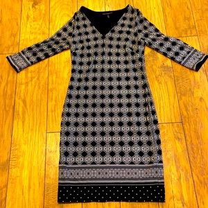Reversible Black & White Mid Length Dress